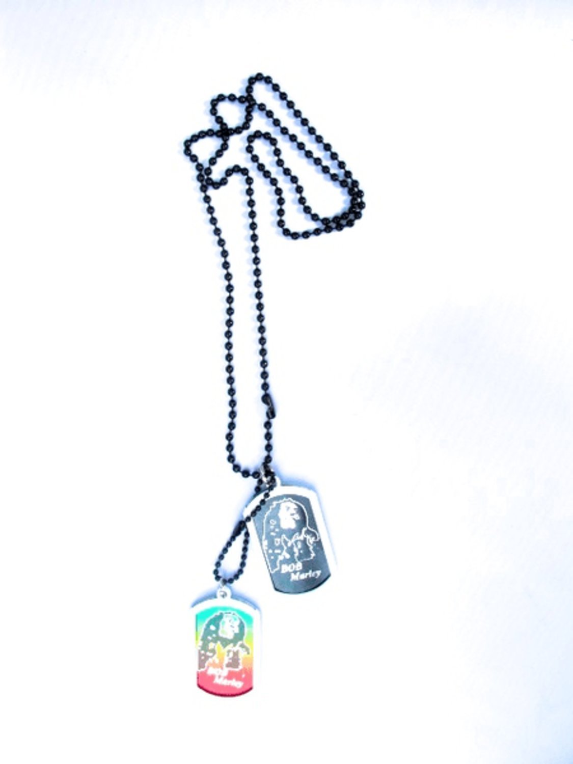 Rasta man - Dog Tag halsband vit ram