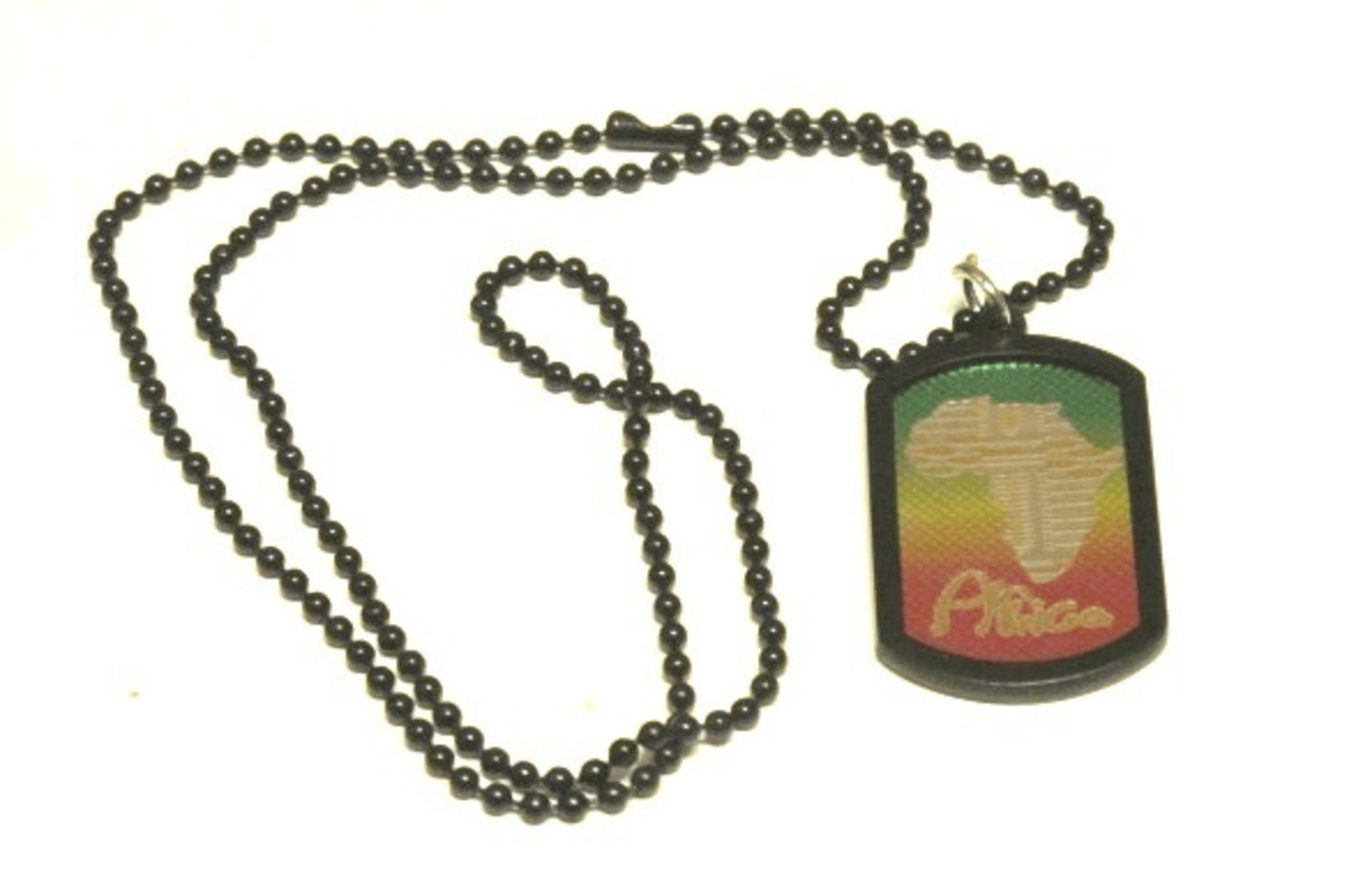 Afrika rasta Dog Tag halsband svart ram