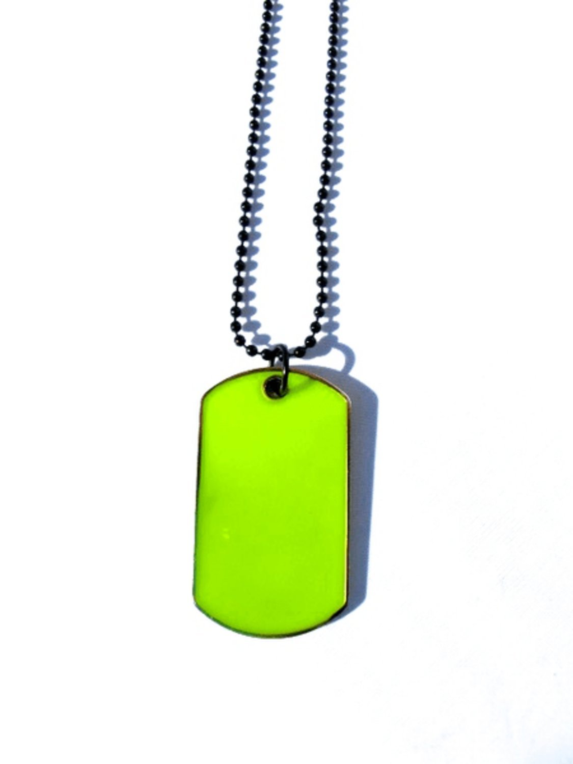 Dog Tag Halsband Gul/Grön
