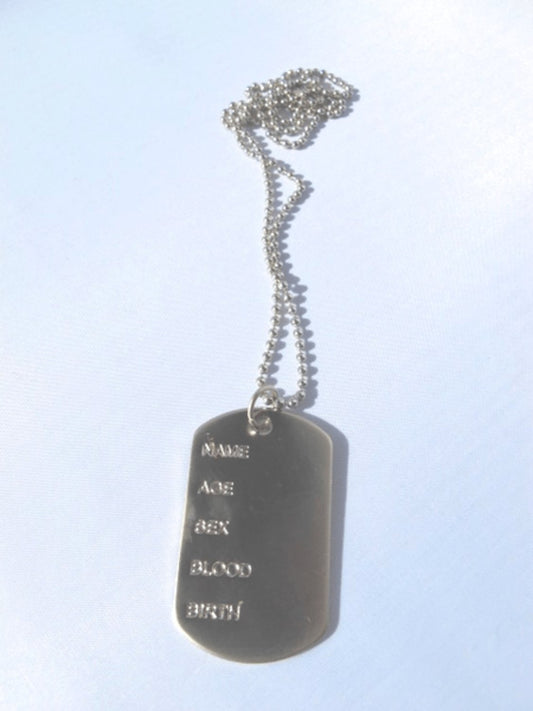 Dog Tag Halsband Silverfärgad