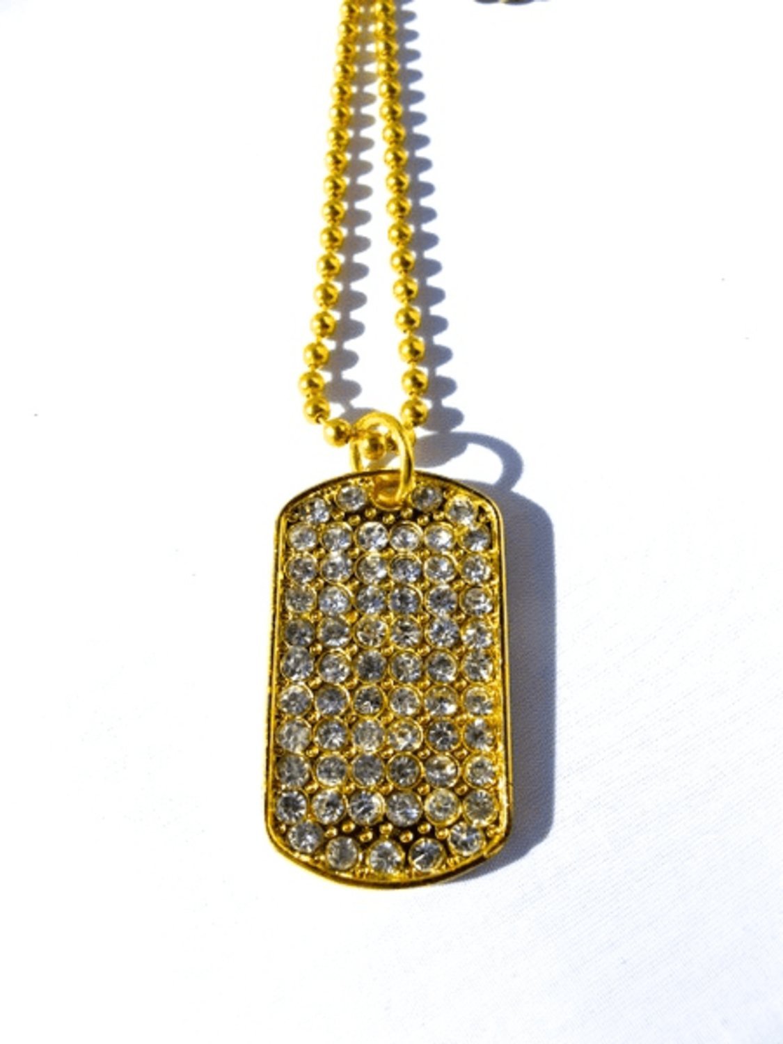 Dog Tag Halsband med Kristaller